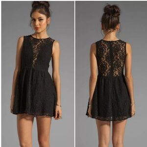 For Love & Lemons Lulu Lace Dress in Black Size XS